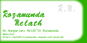 rozamunda melath business card